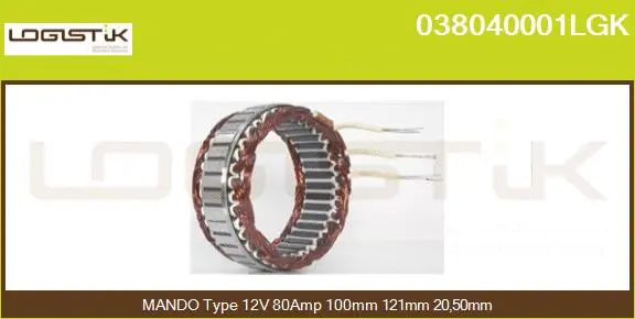 Stator, alternator (038040001LGK)