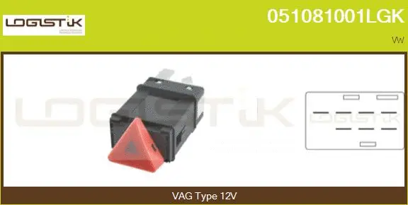 Hazard Warning Light Switch (051081001LGK)