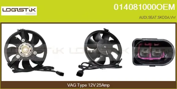 Electric Motor, radiator fan (014081000OEM)