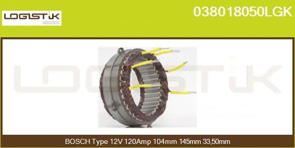 Stator, alternator (038018050LGK)