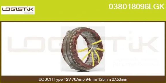 Stator, alternator (038018096LGK)