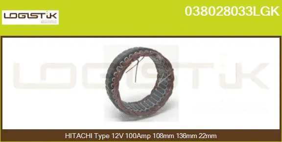 Stator, alternator (038028033LGK)