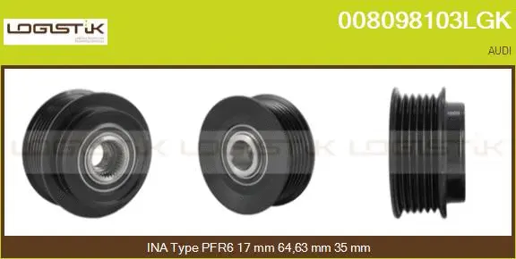 Belt Pulley, alternator (008098103LGK)