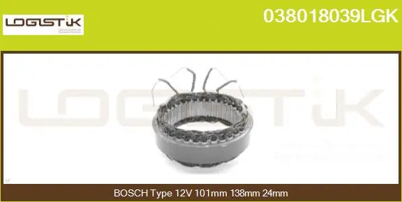 Stator, alternator (038018039LGK)