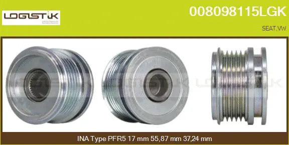 Belt Pulley, alternator (008098115LGK)