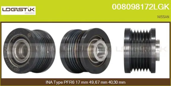 Belt Pulley, alternator (008098172LGK)