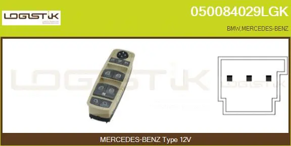 Switch, window regulator (050084029LGK)