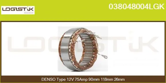 Stator, alternator (038048004LGK)