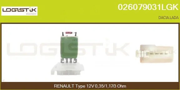 Resistor, interior blower (026079031LGK)