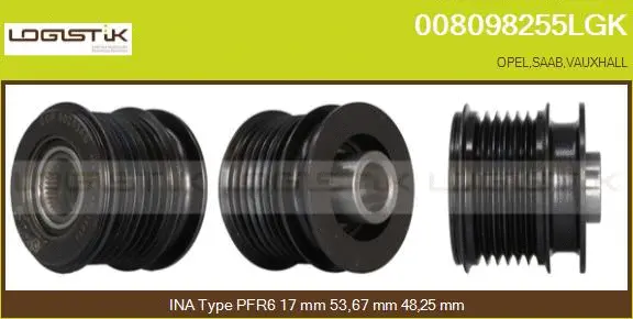 Belt Pulley, alternator (008098255LGK)