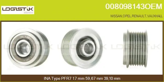 Belt Pulley, alternator (008098143OEM)