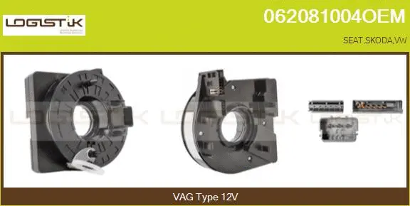 Clockspring, airbag (062081004OEM)