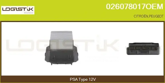 Resistor, interior blower (026078017OEM)