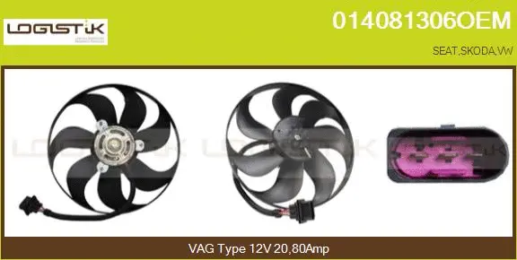 Fan, engine cooling (014081306OEM)