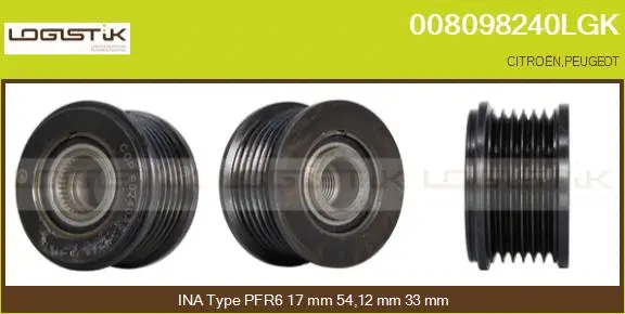 Belt Pulley, alternator (008098240LGK)