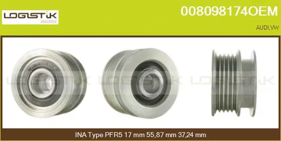 Belt Pulley, alternator (008098174OEM)