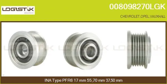 Belt Pulley, alternator (008098270LGK)