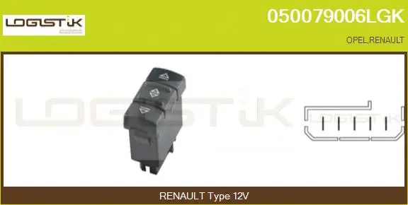 Switch, window regulator (050079006LGK)