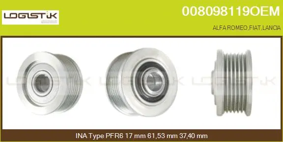 Belt Pulley, alternator (008098119OEM)
