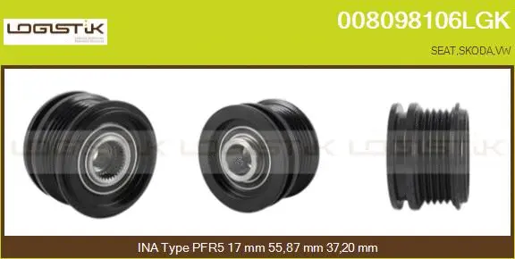 Belt Pulley, alternator (008098106LGK)