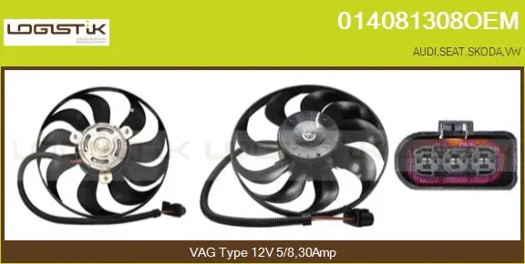 Fan, engine cooling (014081308OEM)