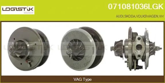 Core assembly, turbocharger (071081036LGK)