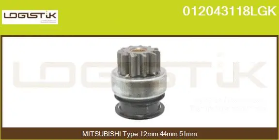 Pinion, starter (012043118LGK)