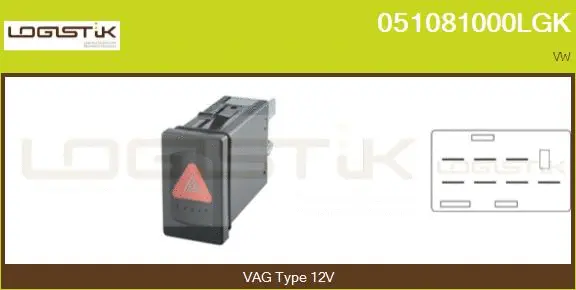 Hazard Warning Light Switch (051081000LGK)