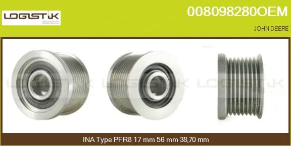 Belt Pulley, alternator (008098280OEM)