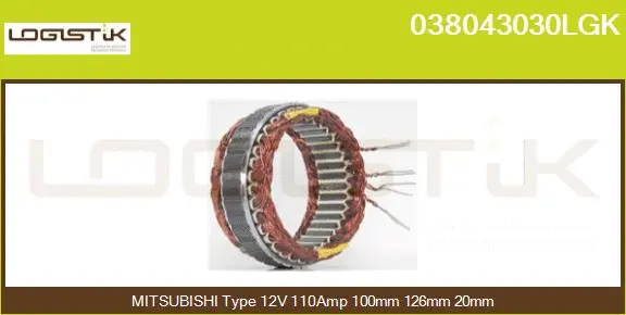 Stator, alternator (038043030LGK)