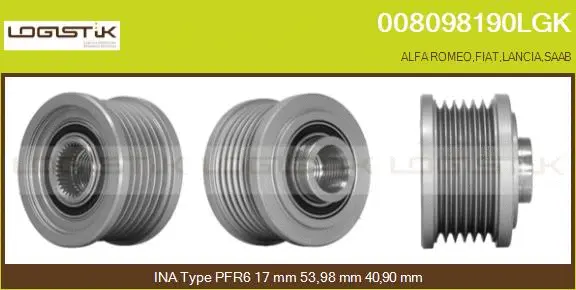 Belt Pulley, alternator (008098190LGK)