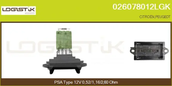 Resistor, interior blower (026078012LGK)