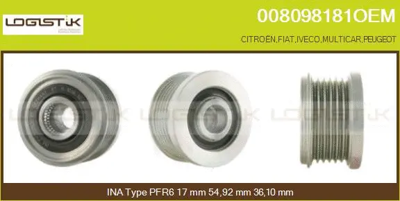 Belt Pulley, alternator (008098181OEM)