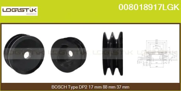 Belt Pulley, alternator (008018917LGK)