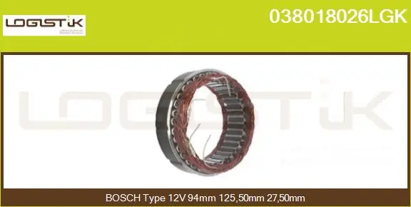 Stator, alternator (038018026LGK)