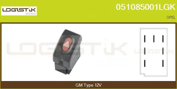 Hazard Warning Light Switch (051085001LGK)