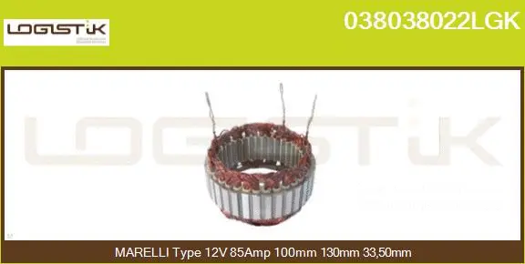 Stator, alternator (038038022LGK)