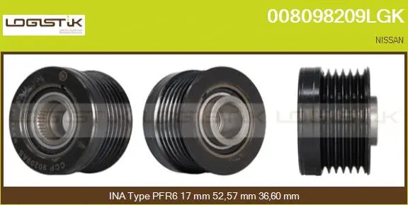 Belt Pulley, alternator (008098209LGK)