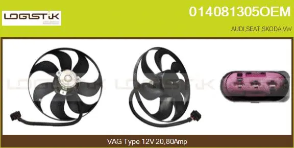 Fan, engine cooling (014081305OEM)