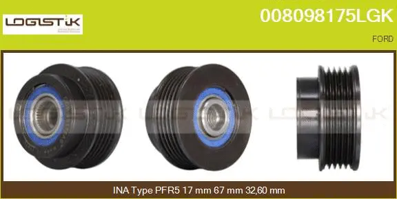 Belt Pulley, alternator (008098175LGK)