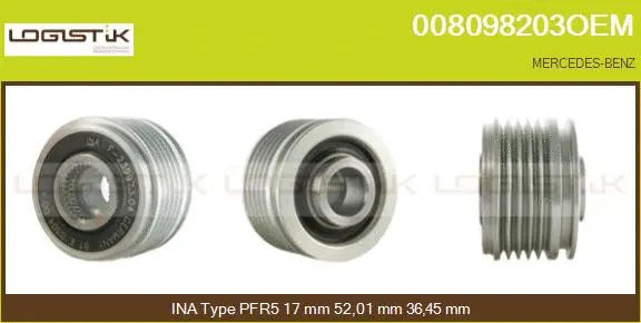Belt Pulley, alternator (008098203OEM)