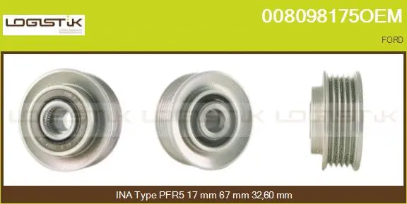 Belt Pulley, alternator (008098175OEM)