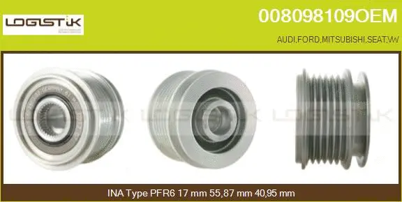 Belt Pulley, alternator (008098109OEM)