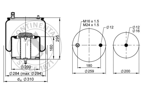 Bellow, air suspension (4919 N P01)