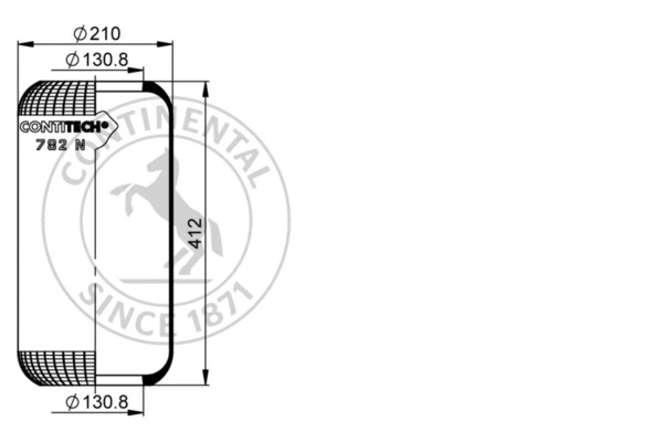 Bellow, air suspension (782 N)