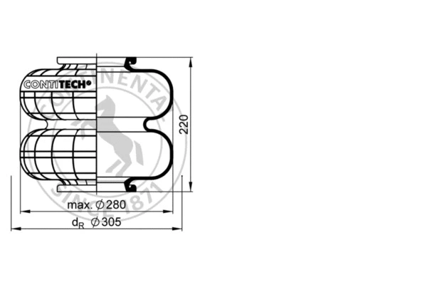 Bellow, air suspension (926 N)
