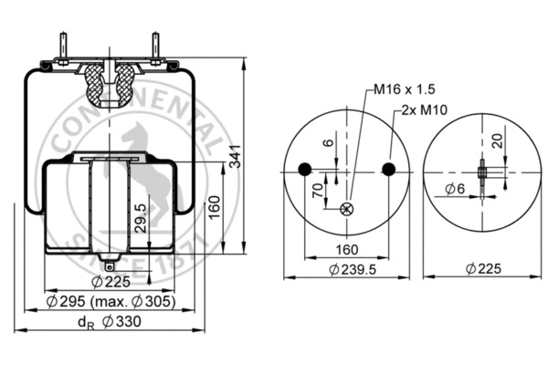 Bellow, air suspension (6612 N P01)