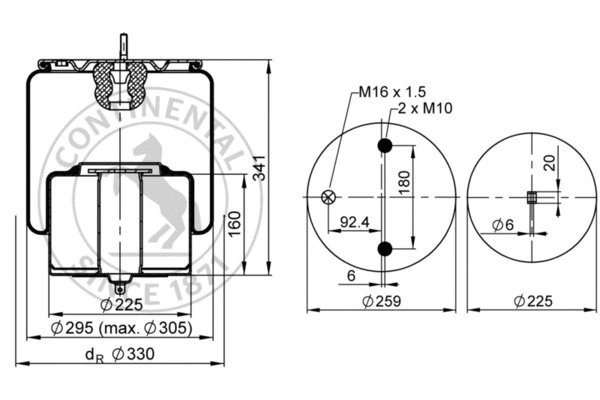 Bellow, air suspension (4718 N P01)