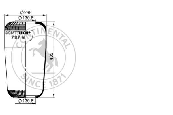 Bellow, air suspension (737 N)