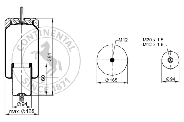 Bellow, air suspension (SZ 130-25 P04)
